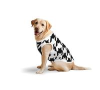 Houndstooth Black Casual Stretch Pet Vest T-Shirts, Comfort Cotton Dog Sweatshirt Sweater Vest For Large Dogs (3xl-5xl)