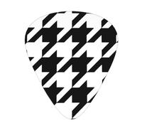Houndstooth Black Guitar Picks Set-Premium Abs Material,Various Thicknesses-Enhance Your Playing Experience