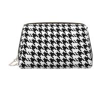 Houndstooth Black Print Cosmetic Bag for Women Travel Toiletry Dorm Room Use Makeup Bags Organizer