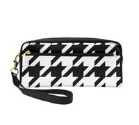 Houndstooth Black Print Stylish Makeup Bag Girls Students Waterproof Cosmetic Pouch Stationery Toiletry