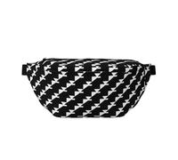 Houndstooth Black Printed Waist Bag Adjustable Bum Bag Lightweight Travel Waist Fanny Pack Belt for Walking Cycling Hiking Travel