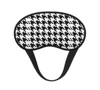 Houndstooth Black Sleep Mask for Side Sleeper, Eye Mask Sleeping for Women Men,for Sleeping with Elastic Band