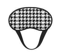 Houndstooth Black Sleep Mask for Side Sleeper, Eye Mask Sleeping for Women Men,for Sleeping with Elastic Band