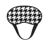 Houndstooth Black Sleep Mask for Side Sleeper, Eye Mask Sleeping for Women Men,for Sleeping with Elastic Band