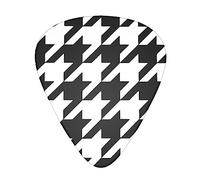Houndstooth Black Stolmx Guitar Pick Set - Full Print Design, 3 Thicknesses Available