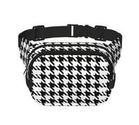 Houndstooth Black Unisex Fashion Waist Packs, Stylish Fanny Packs for Workouts, Running, Traveling, and Hiking