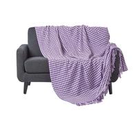 Houndstooth Cotton Check Extra Large Sofa Bed Throws Blanket Dogtooth Bedspreads