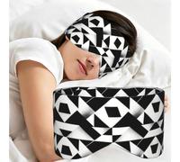 Houndstooth Monochrome Print Sleep Eye Mask Comfortable Sleeping Mask