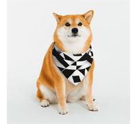 Houndstooth Monochrome Print Stylish Pet Bandana for Dogs and Cats, Spring and Summer Dog Clothes for Daily Wear