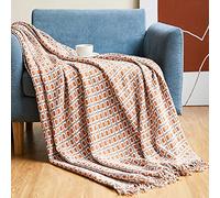Houndstooth Throw blanket,Solid Soft Sofa Throw Couch Cover,Decorative Woven Boho Blanket,Knitted Decorative Blanket for Armchair,Chair,Couch,Bed
