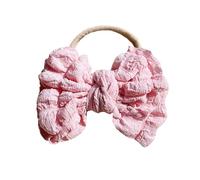 HOUNIIXIE 2-3 Years Girls Pink Soft Elastic Bow Headband Alice Band