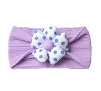 HOUNIIXIE Baby Elastic Headband Flower Turban Headband Infant Soft Stretchy Hair Accessories for Toddlers Purple 2-3 Years