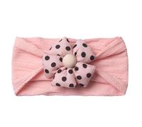 HOUNIIXIE Baby Elastic Headband Flower Turban Headband Infant Soft Stretchy Hair Accessories for Toddlers Pink