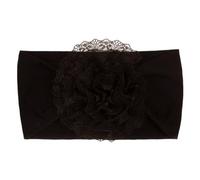 HOUNIIXIE Baby Headband Elastic Flower Pattern Soft Elastic Photography Headband Black 2-3T Black 2-3 Years