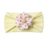 HOUNIIXIE Baby Headband Elastic Flower Turban for Babies Soft Elastic Toddler Beige 2-3 Years