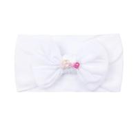 HOUNIIXIE Baby Headband Turban Headbands Bowknot Hair Bands Newborn Baby White 2-3 Years