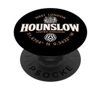 Hounslow West London England Coordinates Label 2C PopSockets Adhesive PopGrip