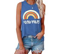 Hount Womens Tank Tops Loose Fit Sleeveless Tops Shirts Casual Graphic T-Shirts
