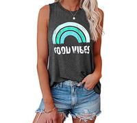 Hount Womens Tank Tops Loose Fit Sleeveless Tops Shirts Casual Graphic T-Shirts