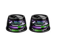 Hounyoln Magnetic Bluetooth Speaker 2 Pcs,Multifunctional Portable G200 Speaker with Multi RGB Color Light Show-3D Surround Sound Effect,Phone Stand for iPhone, Android, TWS Pairing (Black+Black)