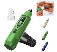 Hounyoln Silent Groom Pro - 7-Speed Pet Nail Grinder with Light, Whisper Quiet Nail Trimmer for Dogs, Cats, Birds & Small Animals | Single-Handed Operation & Built-in Dust Collector (Green)