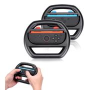Hounyoln Steering Wheel for Switch 2 JoyCons Controller, 2 Pack Racing Wheel Grip JoyCons Accessories (Black)