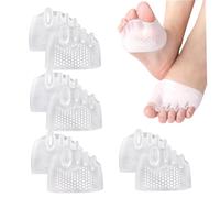 Houolsator Silicone Toe Spacer, 4 Pairs Breathable Soft Silicone Washable Reusable Toe Spacers for Bunions, Portable Ergonomic Foot Corrector Bunion Corrector for WomenSilicone Spacer