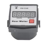 Hour Meter Digital, 0-999.99h AC Powered Timer with Reset Function, Clear LCD Display for Motor Equipment, Pumps, Generators, Industrial Machinery - Easy Mounting with Back Bracket Screws