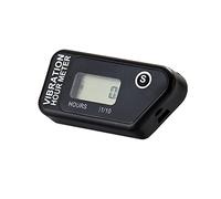 Hour Meter Digital Wireless Vibration Resettable Meter ForMotocross Engine Boat Snowmobile Motorcycle Chainsaw Marine ATV Jet Sk Easy to Use(Black)