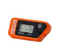 Hour Meter Digital Wireless Vibration Resettable Meter ForMotocross Engine Boat Snowmobile Motorcycle Chainsaw Marine ATV Jet Sk Easy to Use(Orange Display)
