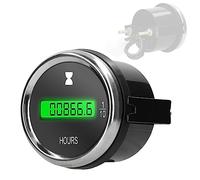 Hour Meter Gauge Digital Timer 12 24V 52mm for Car Truck Marine Boat with Resolution 0.1 Hours