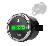 Hour Meter Gauge Digital Timer Universal 12/24V Green Backlight for Motorcycle
