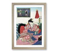 Hour of The Dragon by Utagawa Kunisada Framed Print | A2 Oak Framed Wall Art | Ready to Hang | Modern Nature Picture | Living Room Bedroom Lounge Office
