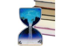 Hourglass Decoration - Table Ornament Hourglass | Glow-in-The-Dark Hourglass - Acrylic | Galaxy Waterfall Effect Design Hourglass Decor for Bedroom, Dormitory, Study, Children's Room