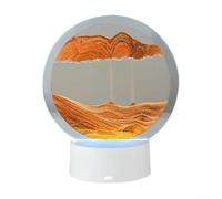 Hourglass Glowing Quicksand Desk Lamp(yellow) | 3D Flowing Sand Painting Night Light, Ambient Decor for Office Desktop Living Room, Stress-relieving Decor