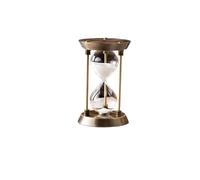 hourglass， Hourglass Sand Timer, Creative Metal 1/3/5/10/15 Minute Home Bookshelf TV Cabinet Ornaments Living Room Office Retro(White,3min)
