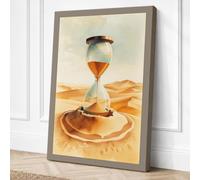Hourglass in the Desert Canvas Wall Art Print 24x16 Inch (61 x 41 cm)
