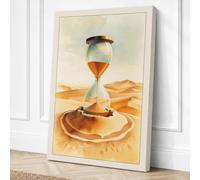 Hourglass in the Desert Canvas Wall Art Print 24x16 Inch (61 x 41 cm)