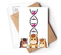 Hourglass Love Double Helix Gene Postcards Envelopes Cards Mailing Year Horse