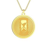 Hourglass Necklace Time Converter Magic Hourglass Pendant Stainless Steel Gift for Boyfriend and Woman