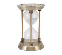 Hourglass Ornament, Iron and Glass Hourglass Ornament, 15 Minutes Sand Timer for Study and Office Decoration