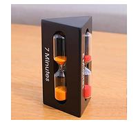 Hourglass Sand Timer,3+5+7 Minute Mini Wooden Clock Triangle Shape Creative Decoration Small Ornaments Gift Kitchen Cooking