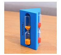Hourglass Sand Timer Hourglass,3+5+7 Minute Mini Wooden Clock Triangle Shape Creative Decoration