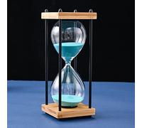 Hourglass,Sand Timer,Sand Clock,15/30/60 Minutes Hourglass Sand Timers, Large Modern Hour Glass Timers Gift for Men & Women, for Vintage Home Decoration, Office Decoration, Wedding Gifts(Cyan,60 Minut