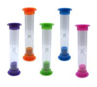 Hourglass Sand Timer - Set of 5-2 Minute Sand Timers in Orange, Pink, Purple, Blue, Green - Premium Sturdy Material, Beautiful Design & Novelty Gift