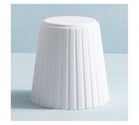 Hourglass-Shaped Stool, Waterproof Round Non-Slip Bathroom & Dining Chair, Plastic, 30x42CM, Ideal for Shower & Home Use (Color: White)