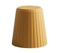 Hourglass Stool, Round Non-Slip Plastic Shower and Bathroom Seat, Waterproof Dining Stool, 30×42CM, Yellow Color - Ideal for Home & Spa Use