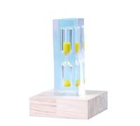 Hourglass Timer 10pcs Crystal Hourglass 3-Minute Timer With Multi-Color Thickened Anti Drop Creative Desktop Decoration(Yellow)