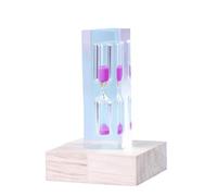 Hourglass Timer 10pcs Crystal Hourglass 3-Minute Timer With Multi-Color Thickened Anti Drop Creative Desktop Decoration(Purple)