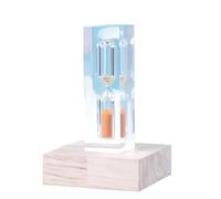 Hourglass Timer 10pcs Crystal Hourglass 3-Minute Timer With Multi-Color Thickened Anti Drop Creative Desktop Decoration(Orange)